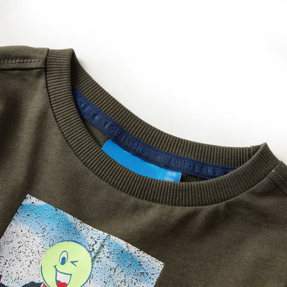 Kids' T-shirt with Long Sleeves 92 Khaki 104 (3-4y)