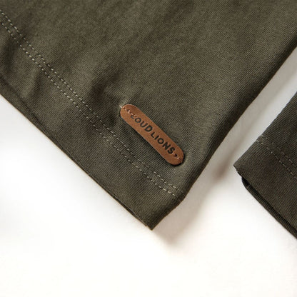 Kids' T-shirt with Long Sleeves 92 Khaki 104 (3-4y)
