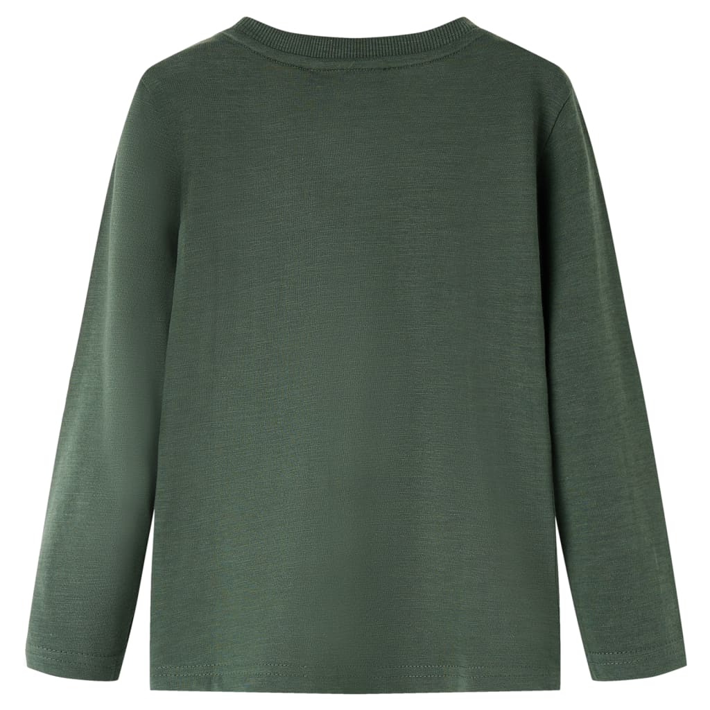 Kids' T-shirt with Long Sleeves 92 Dark green 104 (3-4y)