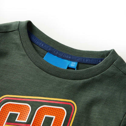 Kids' T-shirt with Long Sleeves 92 Dark green 104 (3-4y)