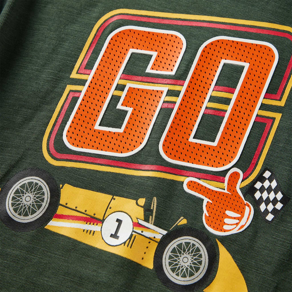 Kids' T-shirt with Long Sleeves 92 Dark green 104 (3-4y)