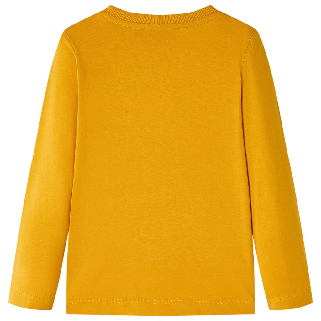 Kids' T-shirt with Long Sleeves 92 Ochre