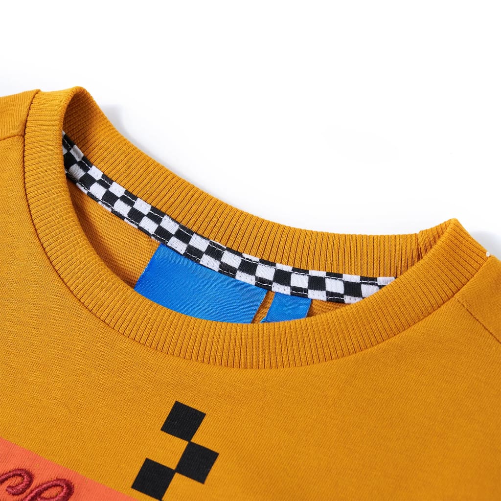 Kids' T-shirt with Long Sleeves 92 Ochre