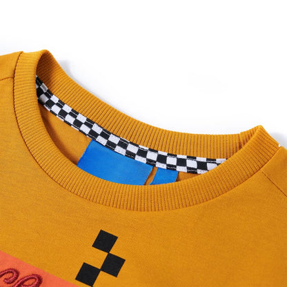 Kids' T-shirt with Long Sleeves 92 Ochre