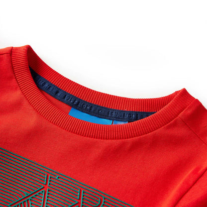 Kids' T-shirt with Long Sleeves Red 92 116 (5-6y)