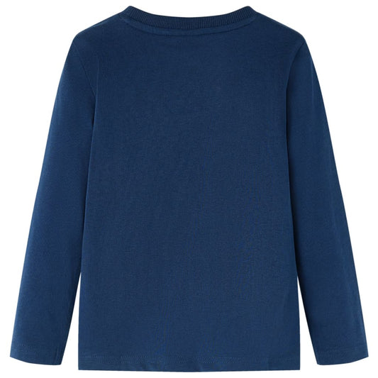 Kids' T-shirt with Long Sleeves 92 Navy blue 116 (5-6y)