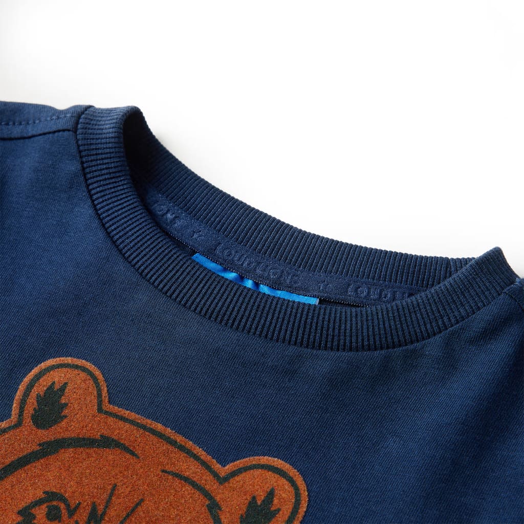 Kids' T-shirt with Long Sleeves 92 Navy blue 116 (5-6y)