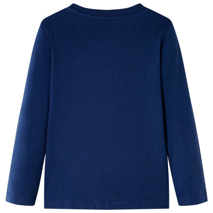 Kids' T-shirt with Long Sleeves 92 Navy 104 (3-4y)