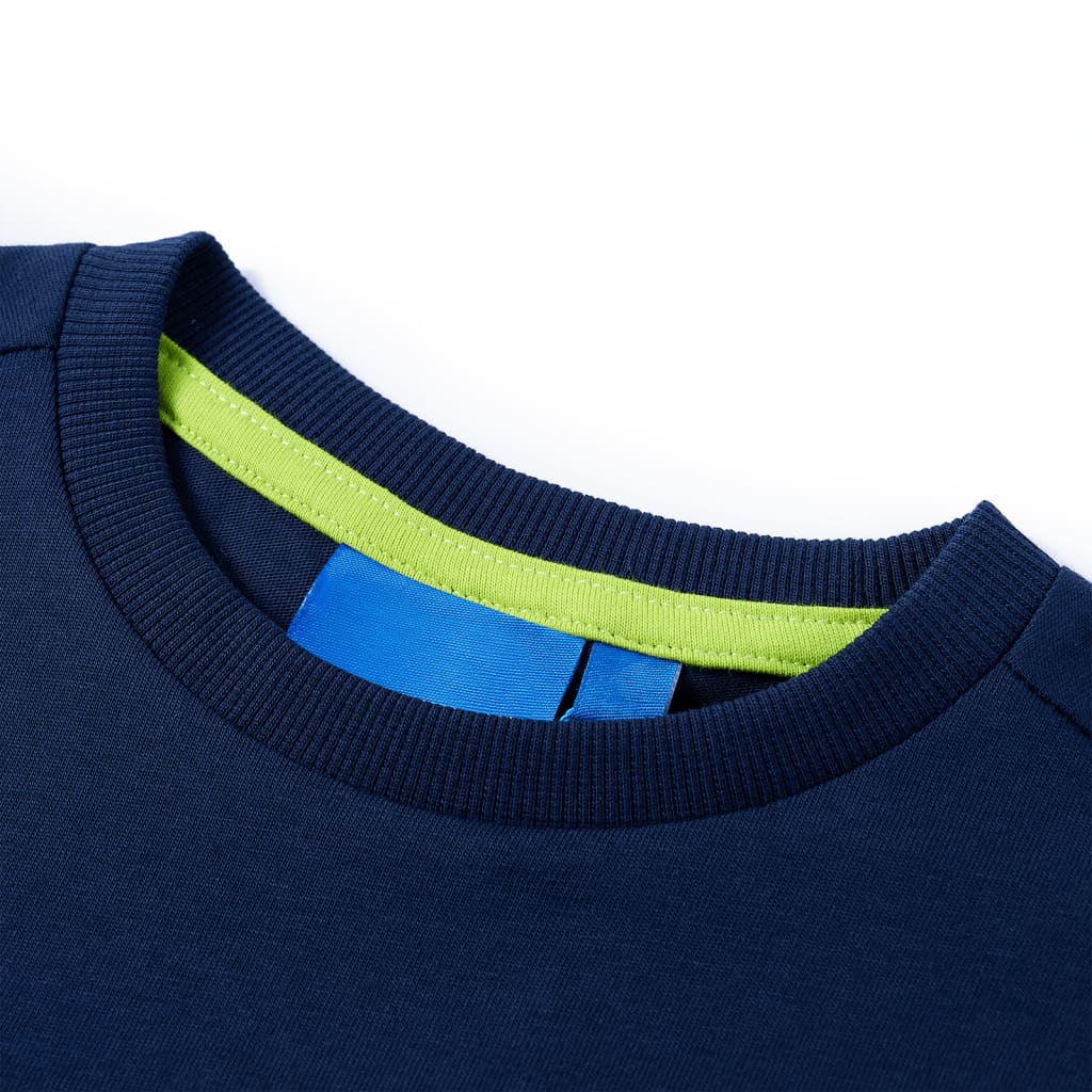 Kids' T-shirt with Long Sleeves 92 Navy 104 (3-4y)