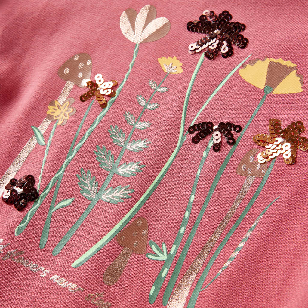 Kids' T-shirt with Long Sleeves Old 92 Pink 104 (3-4y)