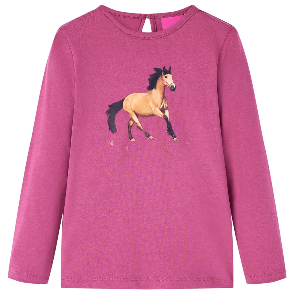 Kids' T-shirt with Long Sleeves 92 Raspberry