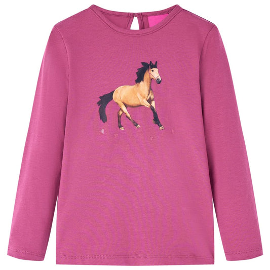 Kids' T-shirt with Long Sleeves 92 Raspberry
