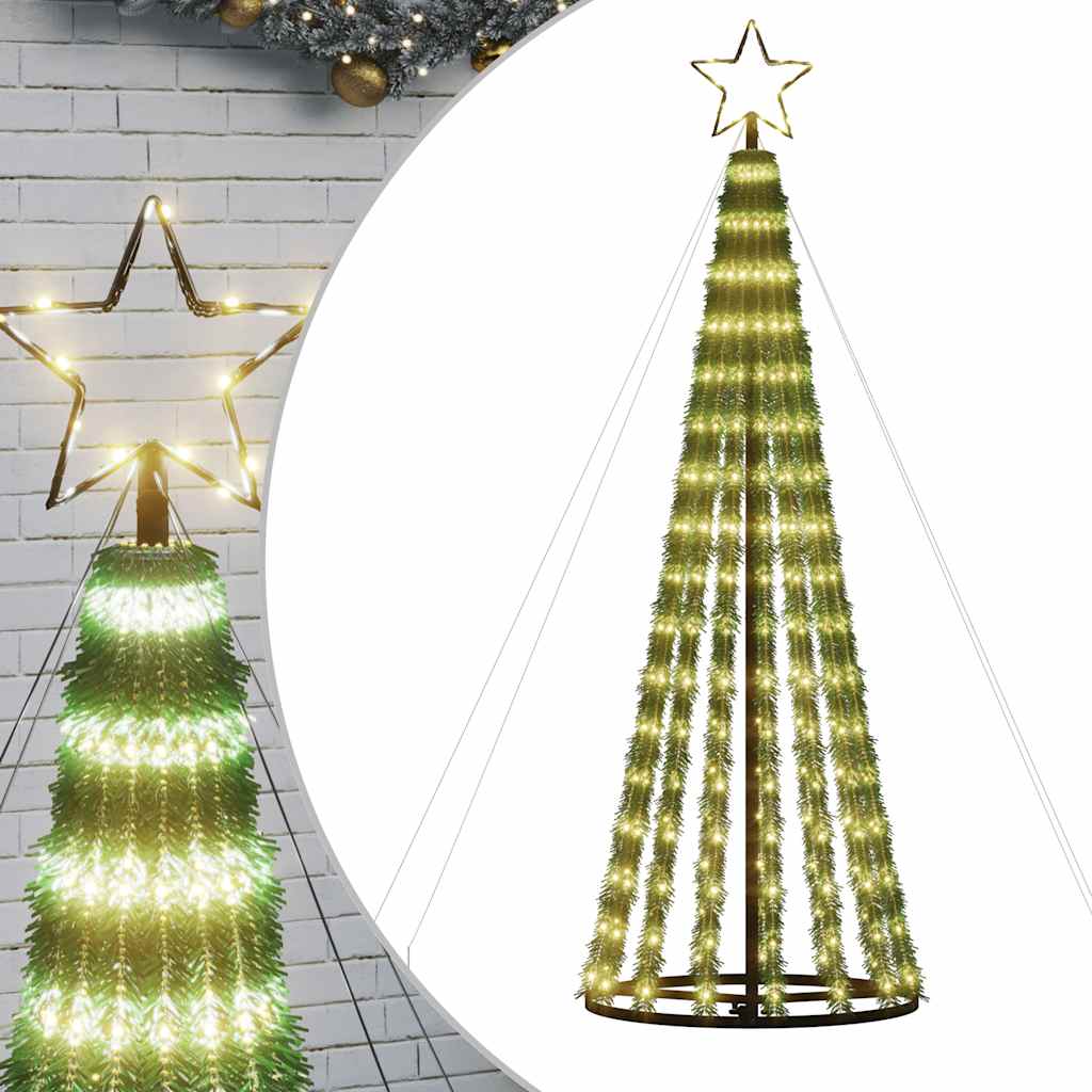 vidaXL LED Christmas Tree 275 LEDs Warm White 180 cm 2