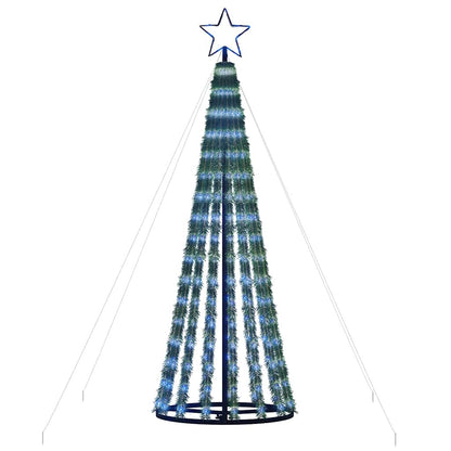 vidaXL LED Christmas Tree 275 LEDs Blue 180 cm 4