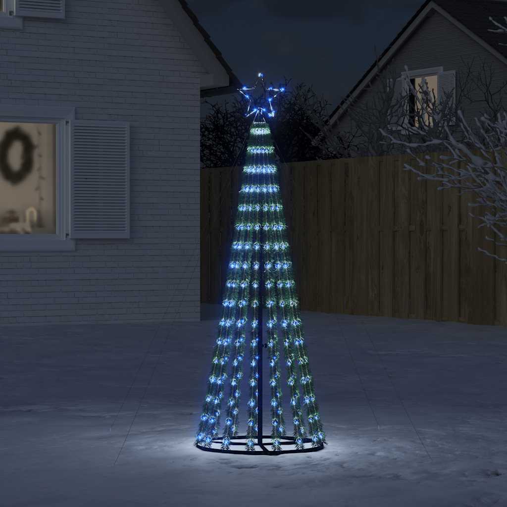 vidaXL LED Christmas Tree 275 LEDs Blue 180 cm 1
