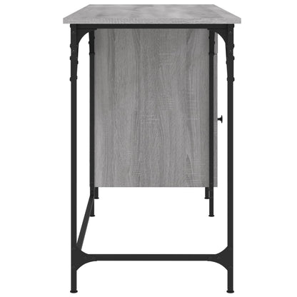 vidaXL Computer Desk Grey Sonoma 131x48x75 cm Engineered Wood 6