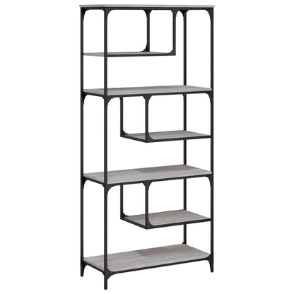 vidaXL Bookcase Grey Sonoma 81x36x176 cm Engineered Wood 2