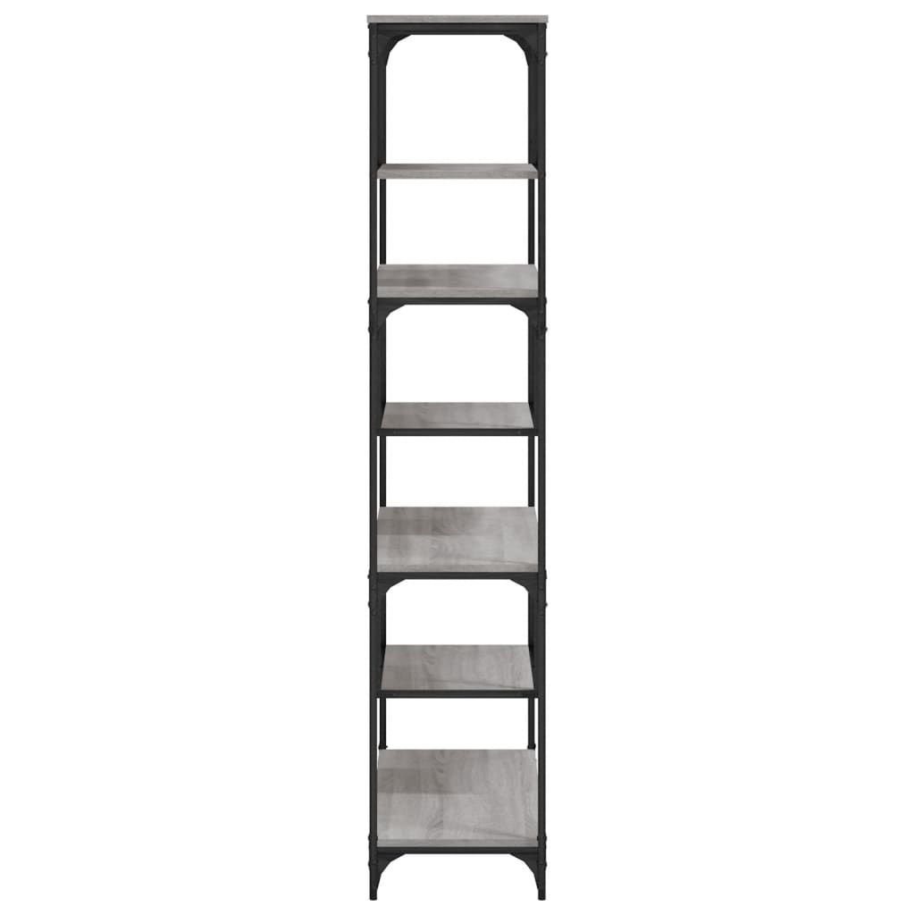 vidaXL Bookcase Grey Sonoma 81x36x176 cm Engineered Wood 4