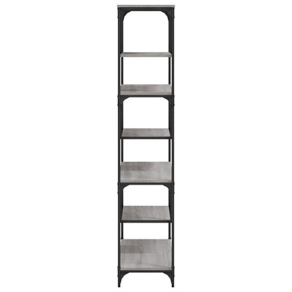 vidaXL Bookcase Grey Sonoma 81x36x176 cm Engineered Wood 4