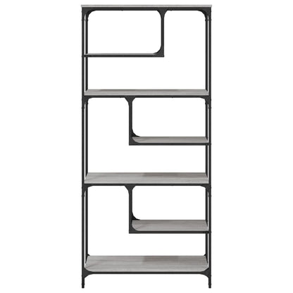 vidaXL Bookcase Grey Sonoma 81x36x176 cm Engineered Wood 5