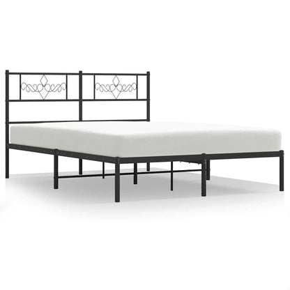 vidaXL Bed Frame | Black | Steel | Double | Bed Frame | Rectangular 2