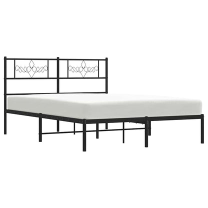 vidaXL Bed Frame | Black | Steel | Double | Bed Frame | Rectangular 5