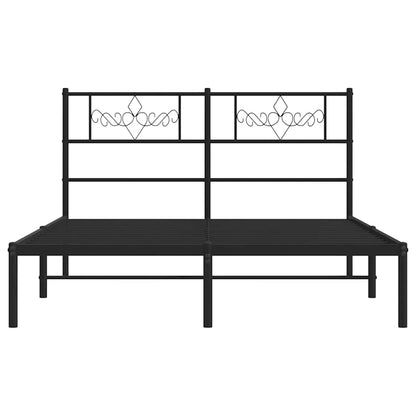 vidaXL Bed Frame | Black | Steel | Double | Bed Frame | Rectangular 6