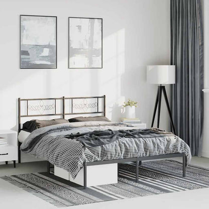 vidaXL Bed Frame | Black | Steel | Double | Bed Frame | Rectangular 1