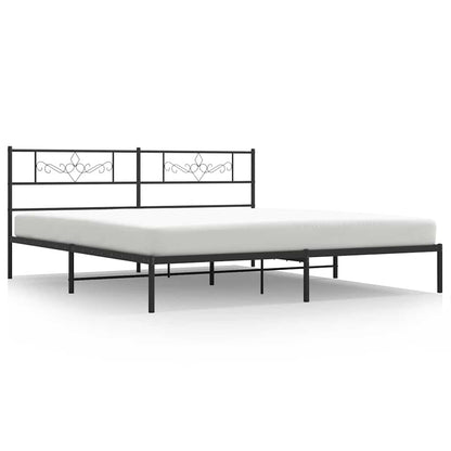 vidaXL Bed Frame | Black | Powder-Coated Steel | Double | Bed Frame 2