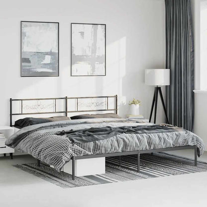 vidaXL Bed Frame | Black | Powder-Coated Steel | Double | Bed Frame 1