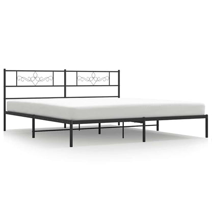 vidaXL Bed Frame | Black | Powder-Coated Steel | 193x203 cm | Bed Frame 2