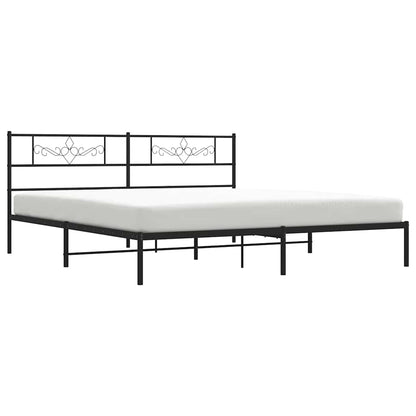 vidaXL Bed Frame | Black | Powder-Coated Steel | 193x203 cm | Bed Frame 5