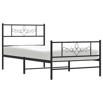 vidaXL Bed Frame | Black | Powder-Coated Steel | Single | Bed Frame 5