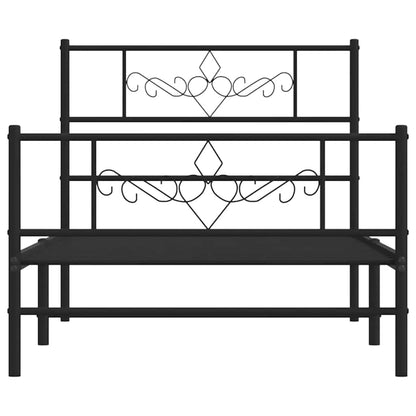 vidaXL Bed Frame | Black | Powder-Coated Steel | Single | Bed Frame 6