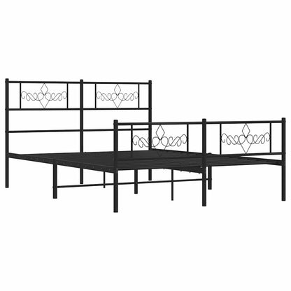 vidaXL Bed Frame | Black | Powder-Coated Steel | Double | Bed Frame 3