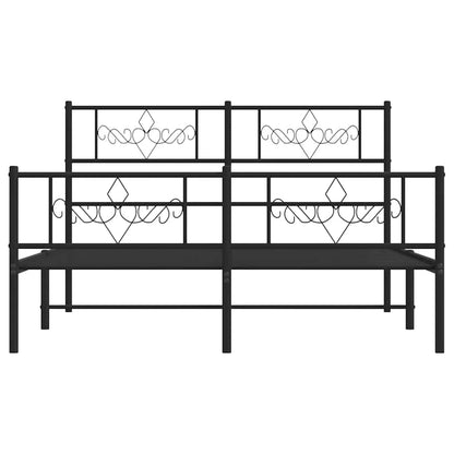 vidaXL Bed Frame | Black | Powder-Coated Steel | Double | Bed Frame 6