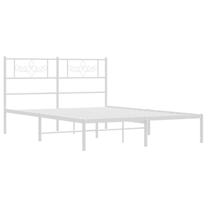 vidaXL Bed Frame | White | Powder-Coated Steel | Double | Bed Frame 3