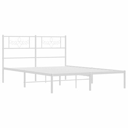 vidaXL Bed Frame | White | Powder-Coated Steel | King | Bed Frame | Rectangular 3
