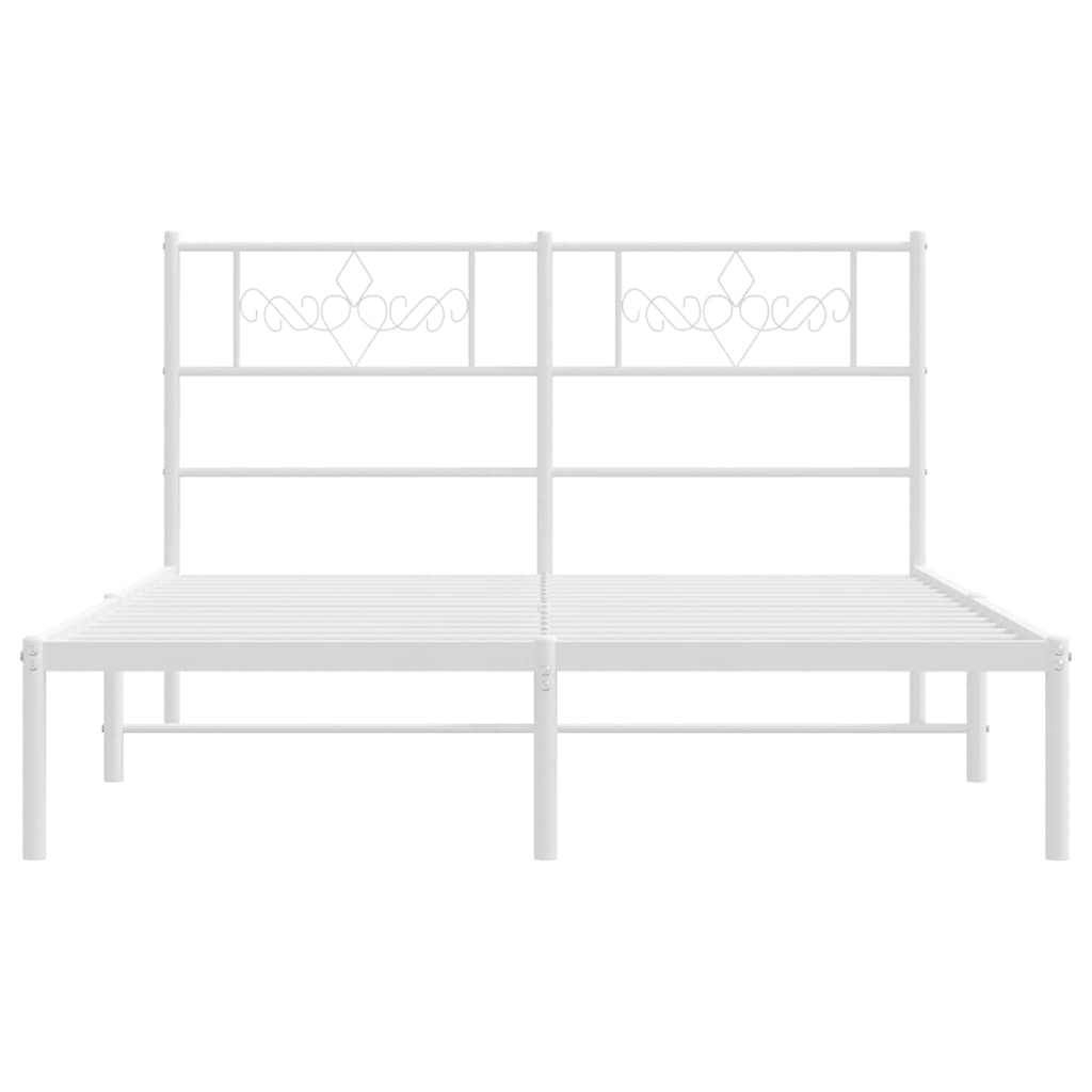 vidaXL Bed Frame | White | Powder-Coated Steel | King | Bed Frame | Rectangular 5
