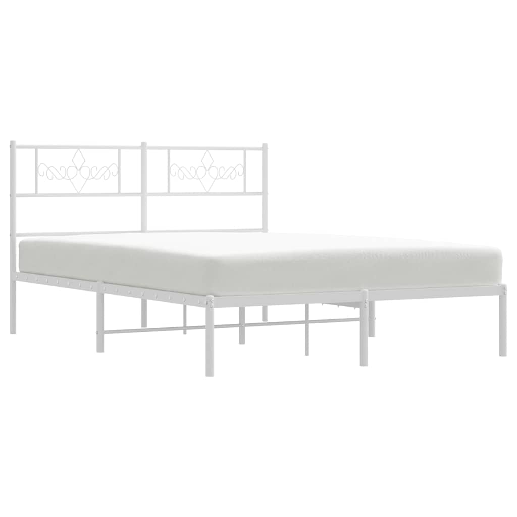 vidaXL Bed Frame | White | Powder-Coated Steel | King | Bed Frame | Rectangular 6