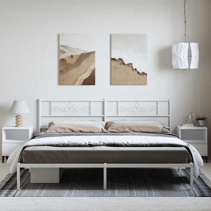 vidaXL Bed Frame | White | Powder-Coated Steel | Double | Bed Frame 4