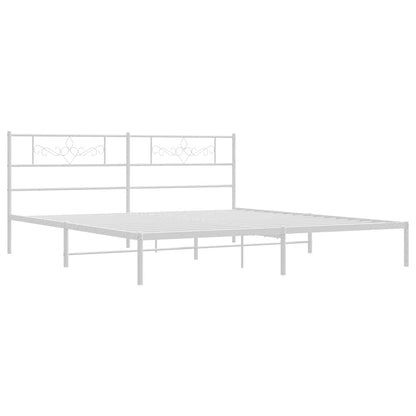 vidaXL Bed Frame | White | Powder-Coated Steel | 193x203cm | Modern | Bed Frame 3