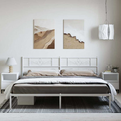 vidaXL Bed Frame | White | Powder-Coated Steel | 193x203cm | Modern | Bed Frame 4