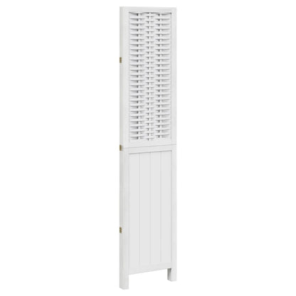 vidaXL Room Divider 3 Panels White Solid Wood Paulownia 5