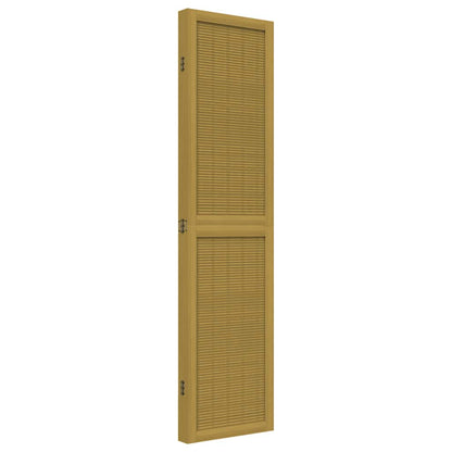 vidaXL Room Divider 4 Panels Brown Solid Wood Paulownia 5