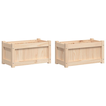 vidaXL Garden Planters 2 pcs Solid Wood Pine 2