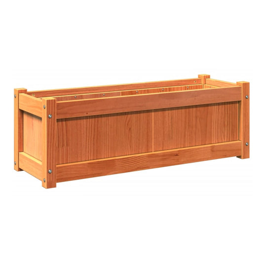 Garden Planters Solid Wood Pine Brown 1