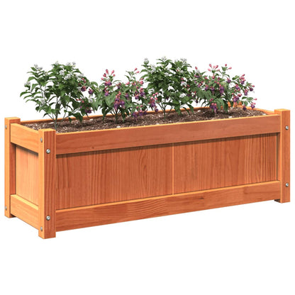 vidaXL Garden Planter Wax Brown 90x31x31 cm Solid Wood Pine 4
