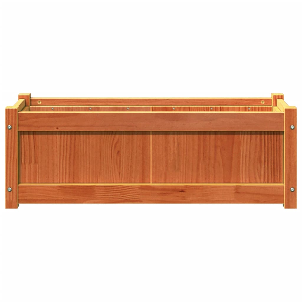 vidaXL Garden Planter Wax Brown 90x31x31 cm Solid Wood Pine 5