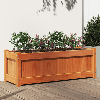 vidaXL Garden Planter Wax Brown 90x31x31 cm Solid Wood Pine 1
